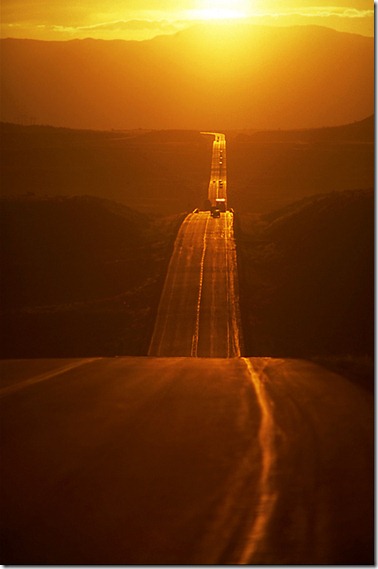 the road ahead in the sun