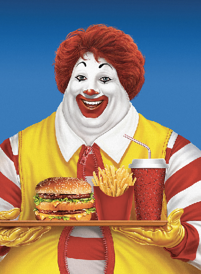 large ronald mcdonald true, funny, diet, weight loss, fitness, exercise