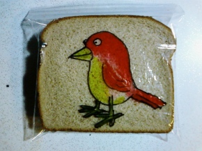 sandwich bag art, illustration