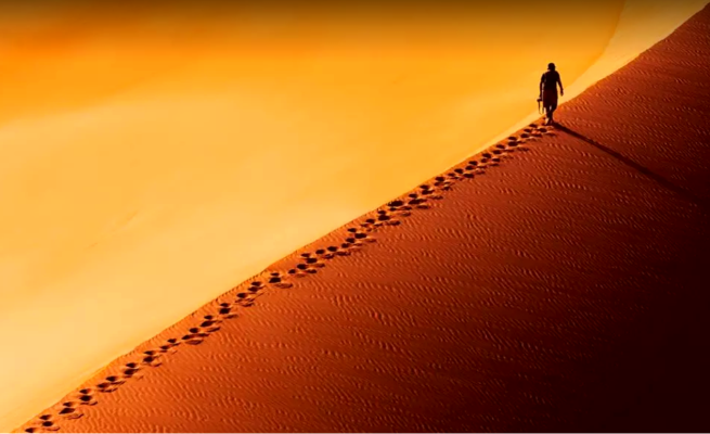 desert-sand-foot-prints-yellow